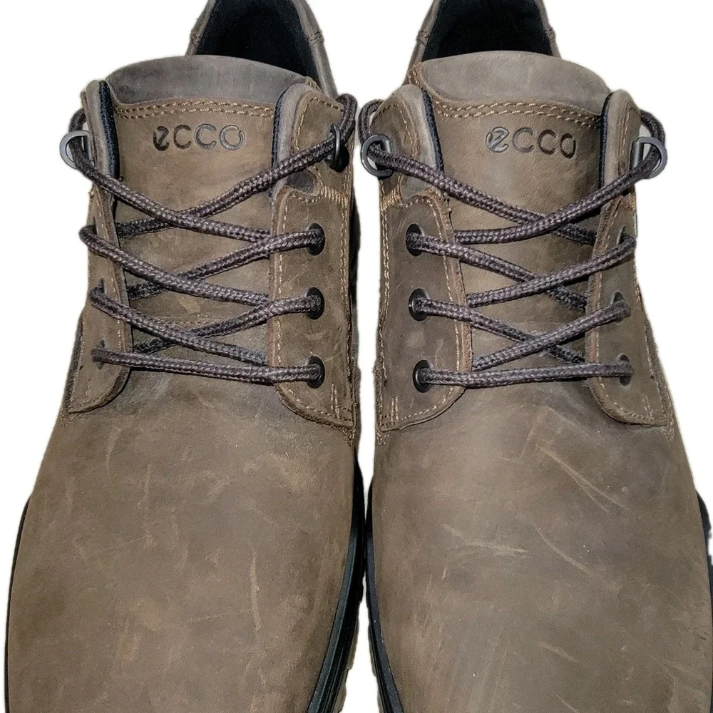 ECCO Track 6 Gore-Tex Mens Hiking Shoes Brown Leather Waterproof Size 12 / EU 46